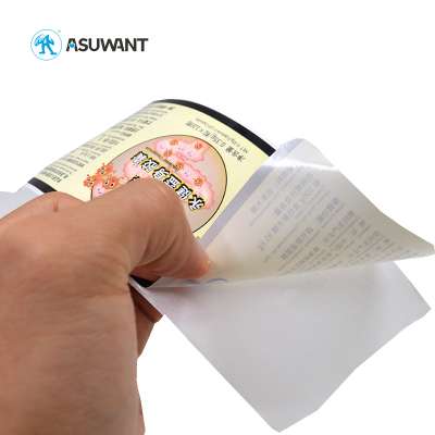 Custom Logo Label Stickers Waterproof Self Adhesive Paper Sticker Roll