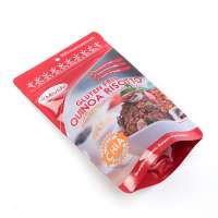 Factory printed zip lock food grade candy biscuit plastic zip lock custom plastic bag