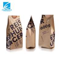 Eco-friendly custom printed side gusset kraft paper bread packaging